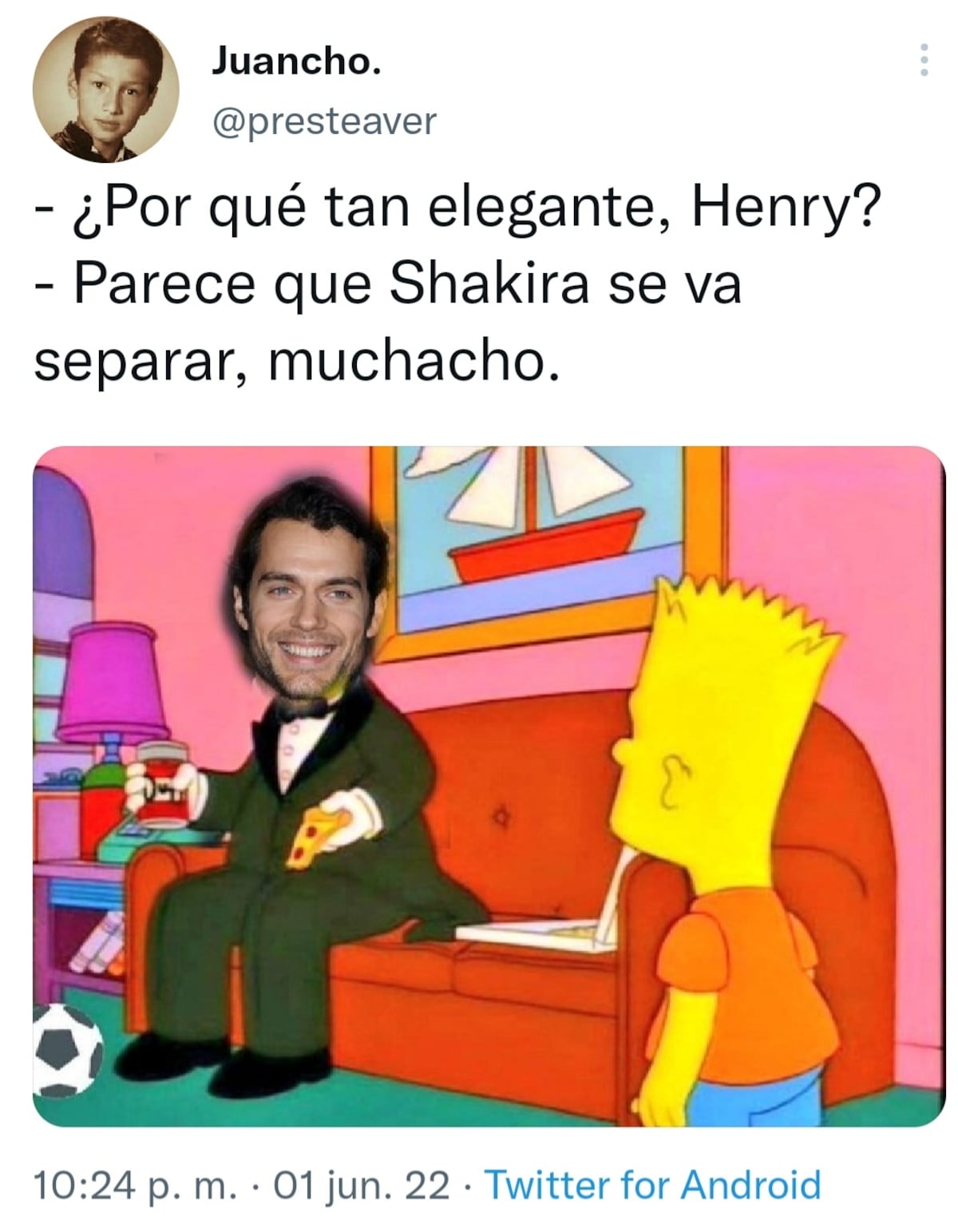 Los memes sobre Shakira, Piqué y Henry Cavill