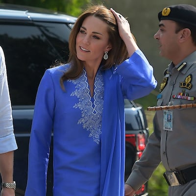 Los atuendos de la duquesa Kate en Pakistán