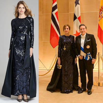 Esto es lo que cuesta el vestido de gala que usó Yazmín de Cortizo en Japón