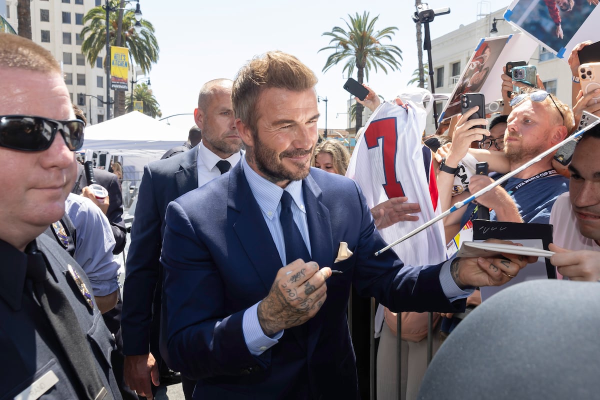 David Beckham recibe una estrella en el Paseo de la Fama de Hollywood