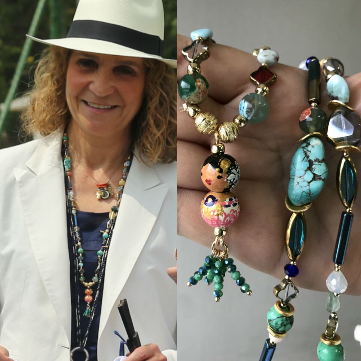 Los accesorios panameños que lució la infanta Elena en su visita