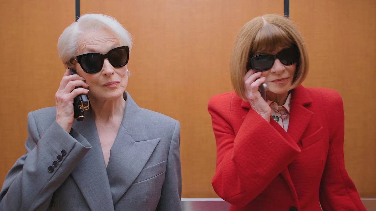 Vestidas de Prada: Anna Wintour y Miranda Priestly, (encarnada por Meryl Streep) protagonizan la portada más inesperada de Vogue