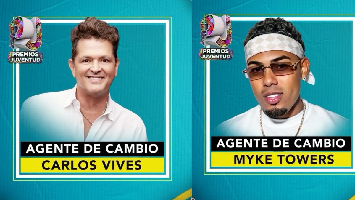 Carlos Vives y Myke Towers se presentarán en los Premios Juventud en Panamá