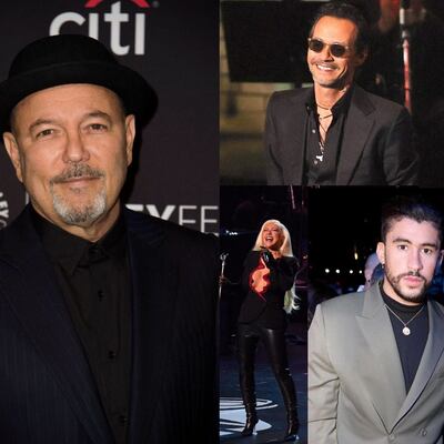 Los artistas en la gala en honor a Rubén Blades como Persona del Año