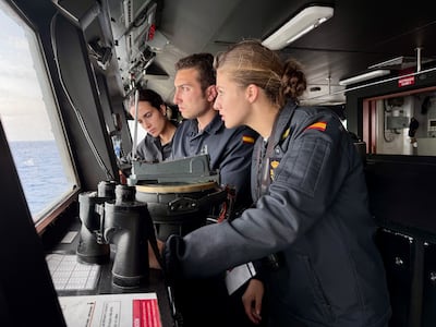 La princesa Leonor regresa al buque Elcano para su última etapa en España