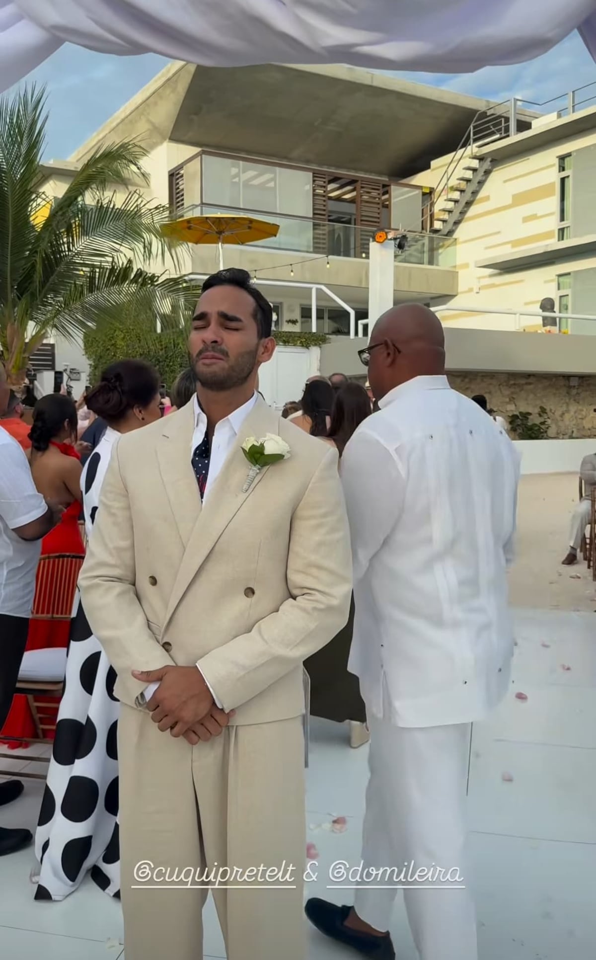 El presentador de tv, Domil Leira, y su esposa Cuqui Pretelt celebran su boda en una villa de lujo en Aruba