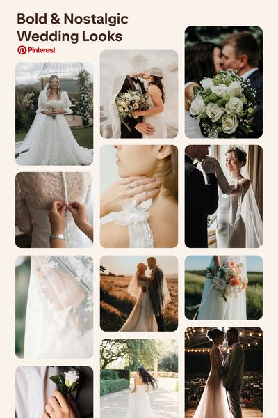 Reporte de Pinterest: El marrón, el maximalismo y los toques surrealistas marcan las bodas de 2025