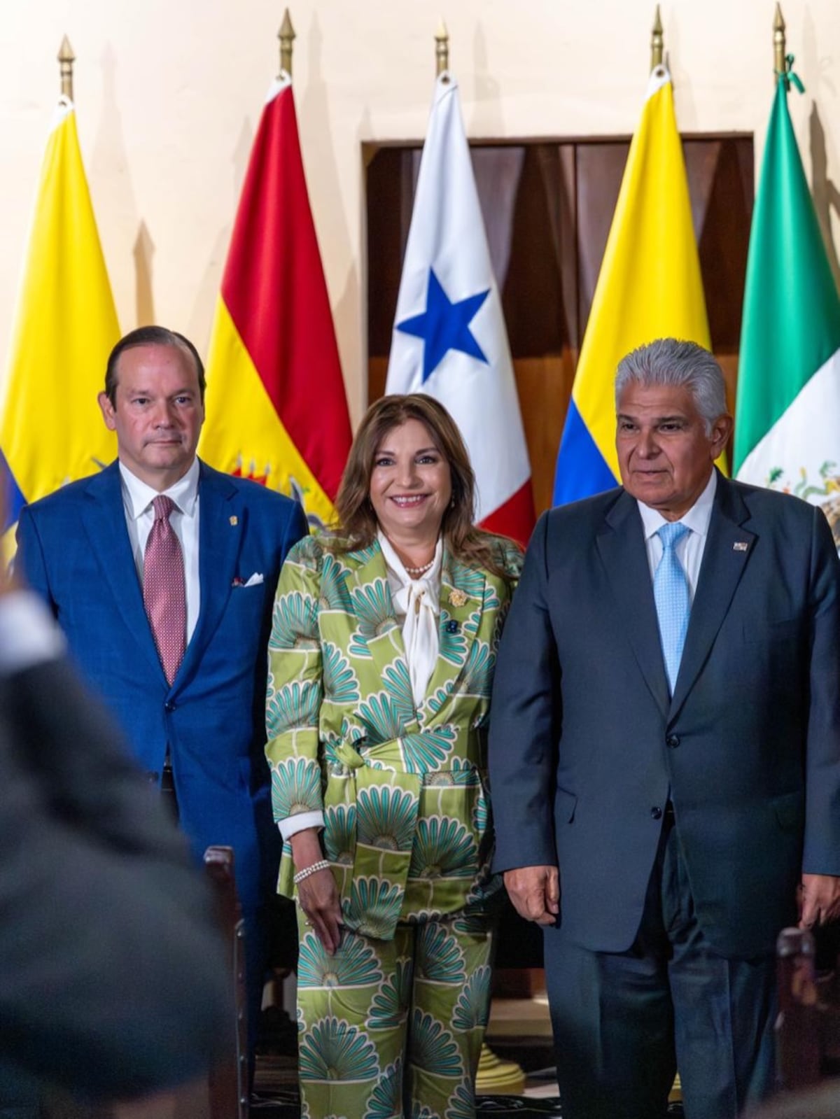 Maricel de Mulino, primera dama de Panamá, y su conjunto estampado de diseño español 