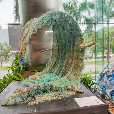 Concursantes transformaron desechos en esculturas