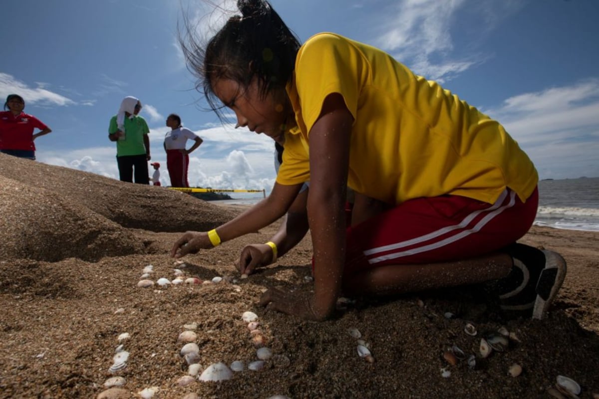 Concurso de figuras de arena en la playa de Veracruz