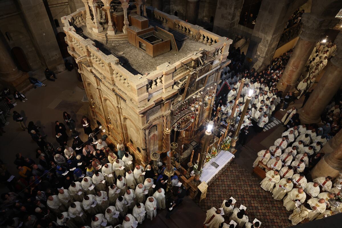Así se vivió en Jerusalén el lavatorio de los pies durante el Jueves Santo