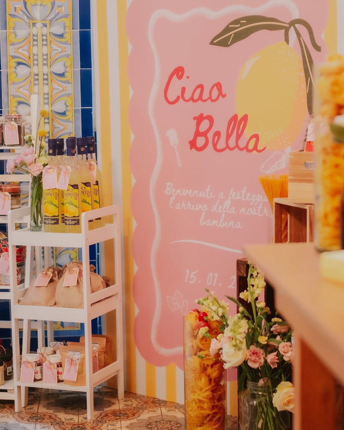 Sheldry Sáez celebró su cumpleaños y baby shower con una temática italiana, inspiradas en las raíces de su esposo