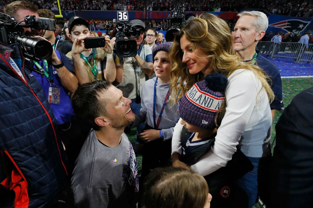 Las fotos de la celebración de Tom Brady y Gisele Bundchen