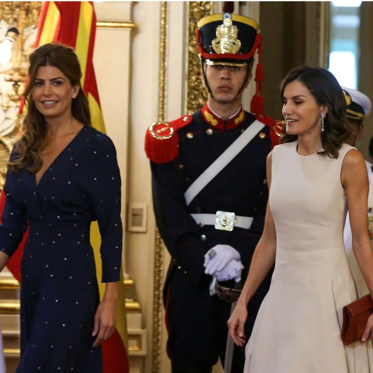 El reencuentro de reina Letizia y la primera dama de Argentina, Juliana Awada