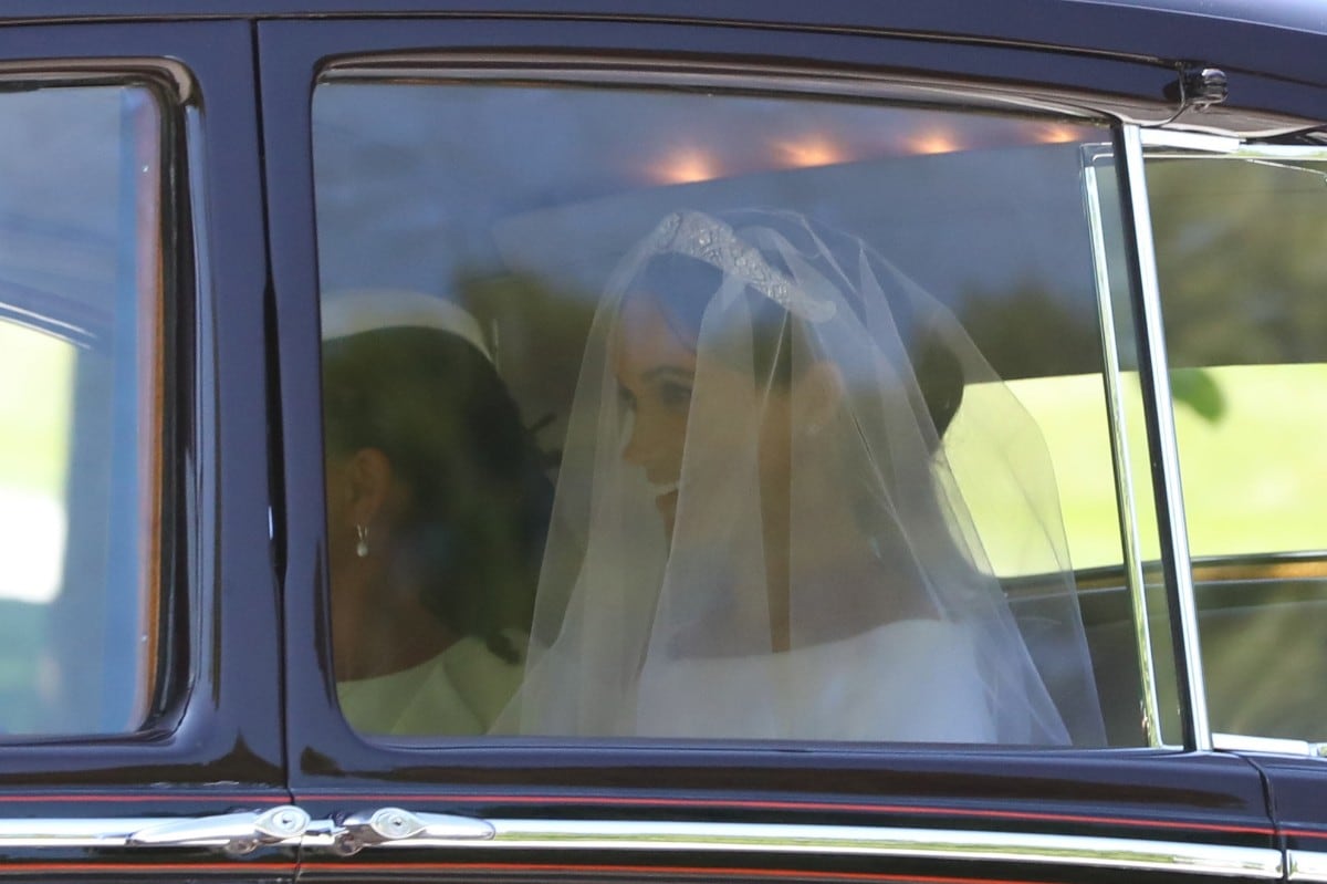 La llegada de Meghan a su boda