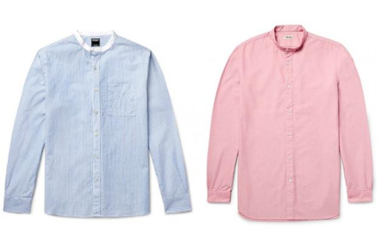 Llegó la camisa masculina sin cuello