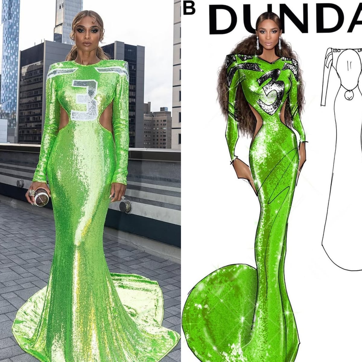 Inspirado en la camiseta negra de la Selección Nacional de Fútbol, el ‘look’ de la presentadora Nicolle Ferguson para la ceremonia de los COS Awards