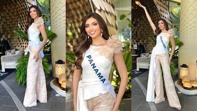 Así fue el ‘look’ de Mirna Caballini, Miss Universe Panamá 2024, para su entrevista con el jurado