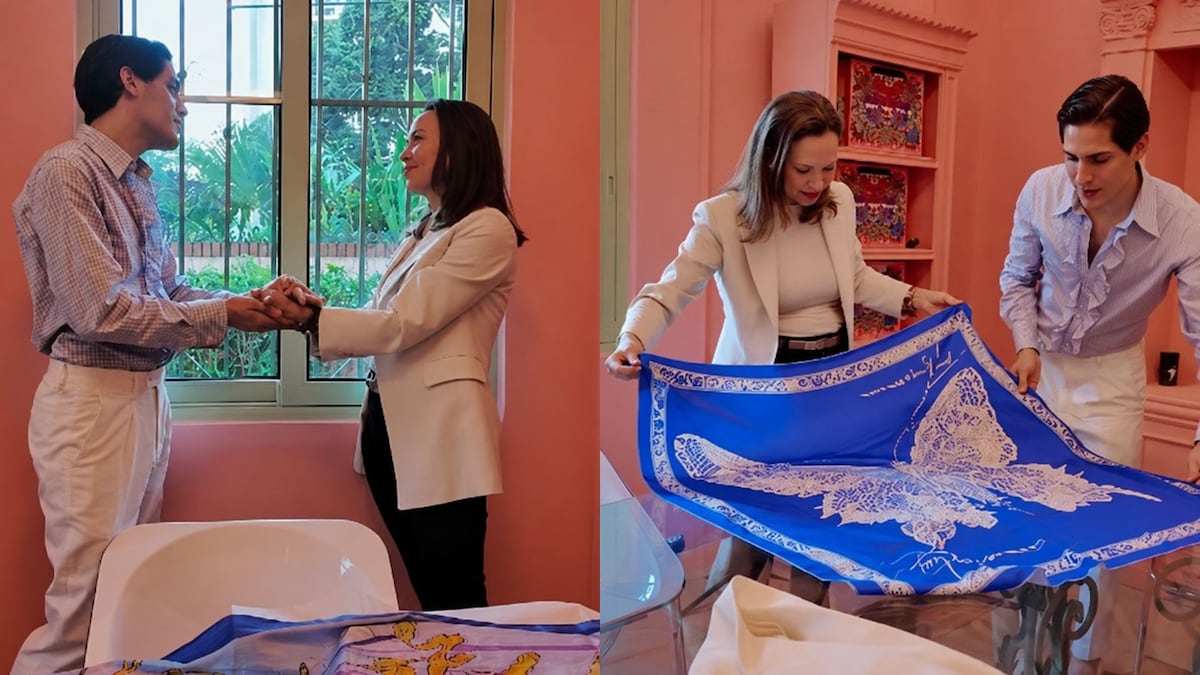 María Corina Machado visita la nueva casa del diseñador panameño Tony Vergara