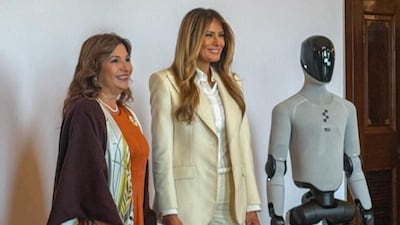 Maricel de Mulino, Melania Trump y un robot humanoide se reúnen en encuentro de primeras damas en la Casa Blanca 