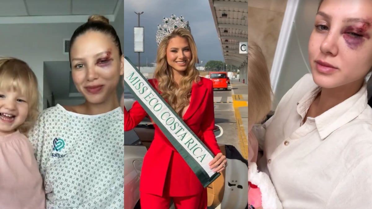 Miss Eco Costa Rica, Camille Valverde, sufre accidente de tránsito en Panamá junto a su hija de un año