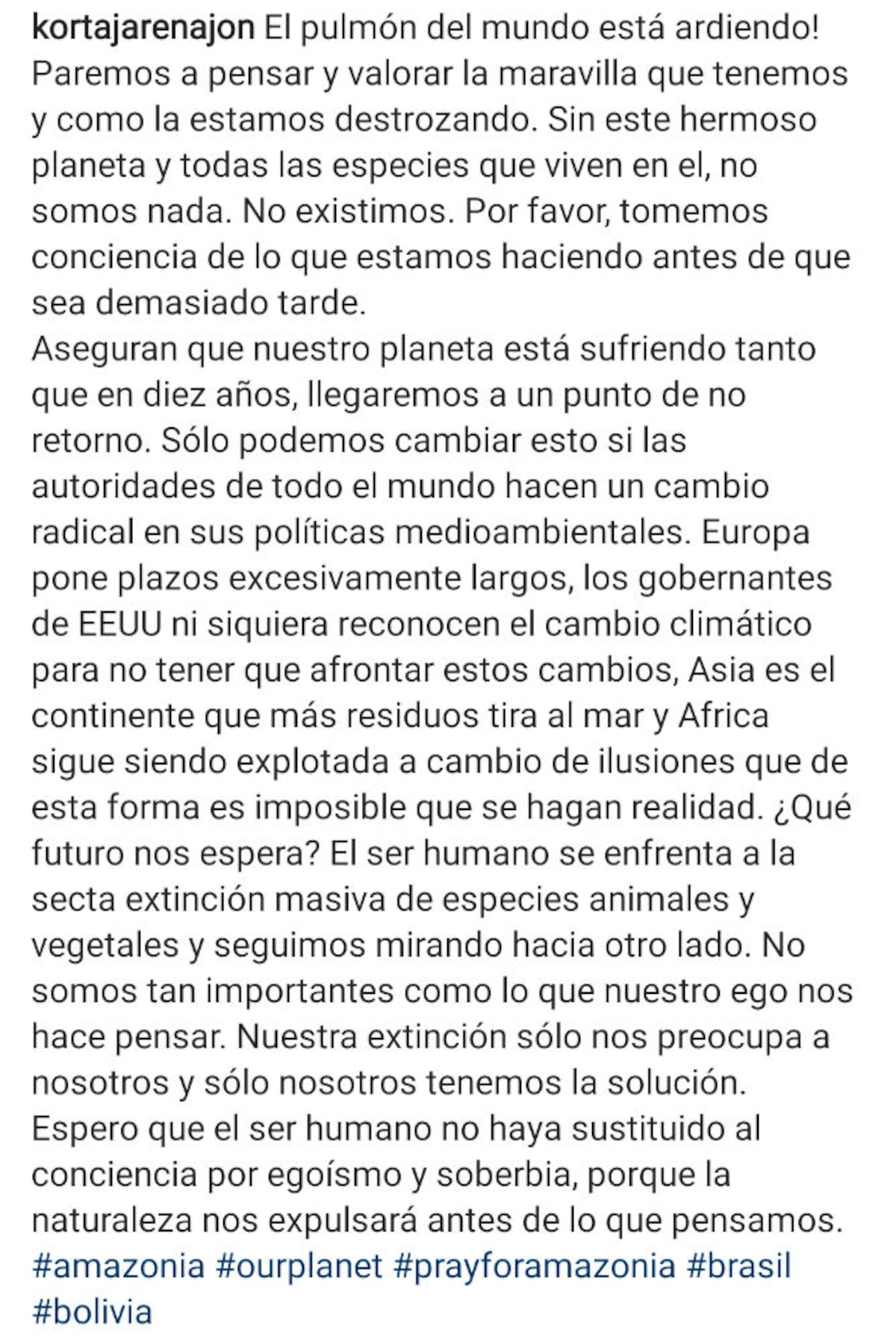Leonardo DiCaprio y otras celebridades alzan su voz a favor del Amazonas