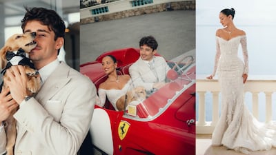 Felices para siempre en un Ferrari: Charles Leclerc, piloto de la F1, y su boda con la ‘influencer’ de raíces latinas Alexandra Saint Mleux