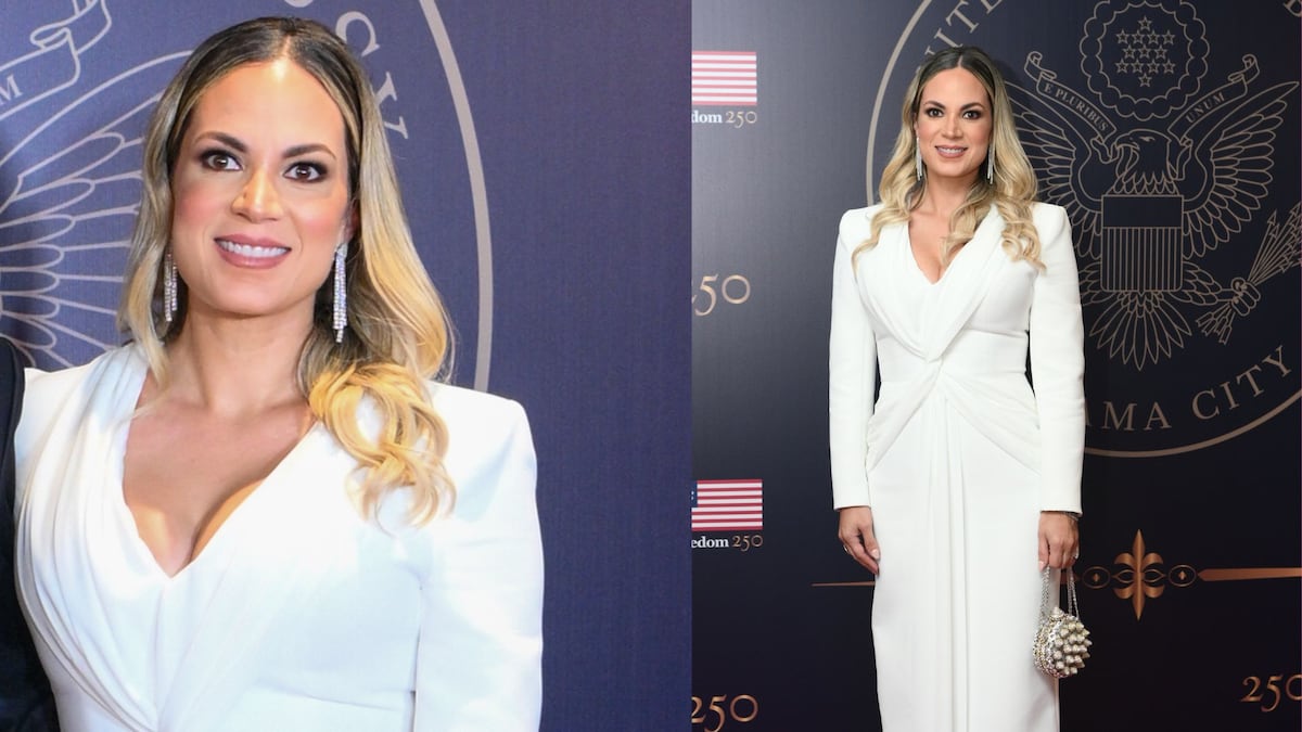 Andrea Altamirano-Duque, esposa del embajador de Estados Unidos en Panamá, y su vestido blanco para la recepción por los 250 años de Estados Unidos