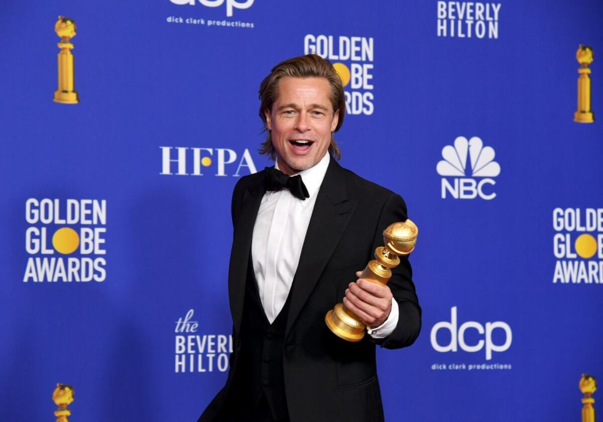 Siete imágenes de Brad Pitt en los Globos de Oro 2020