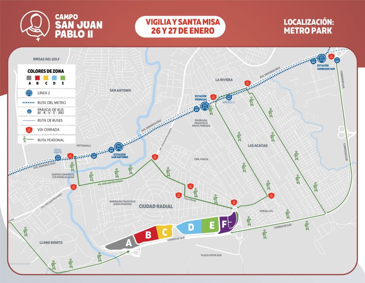 Conoce las vías habilitadas durante la JMJ Panamá 2019