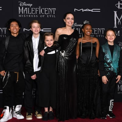 Angelina Jolie deslumbra con sus hijos en el estreno de ‘Maléfica: dueña del mal’