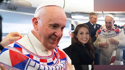 El collar de chaquiras Ngäbe-Buglé que usó el papa Francisco en su viaje a Panamá