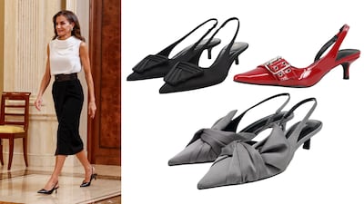 6 calzados de punta y tacón bajo al estilo de la reina Letizia