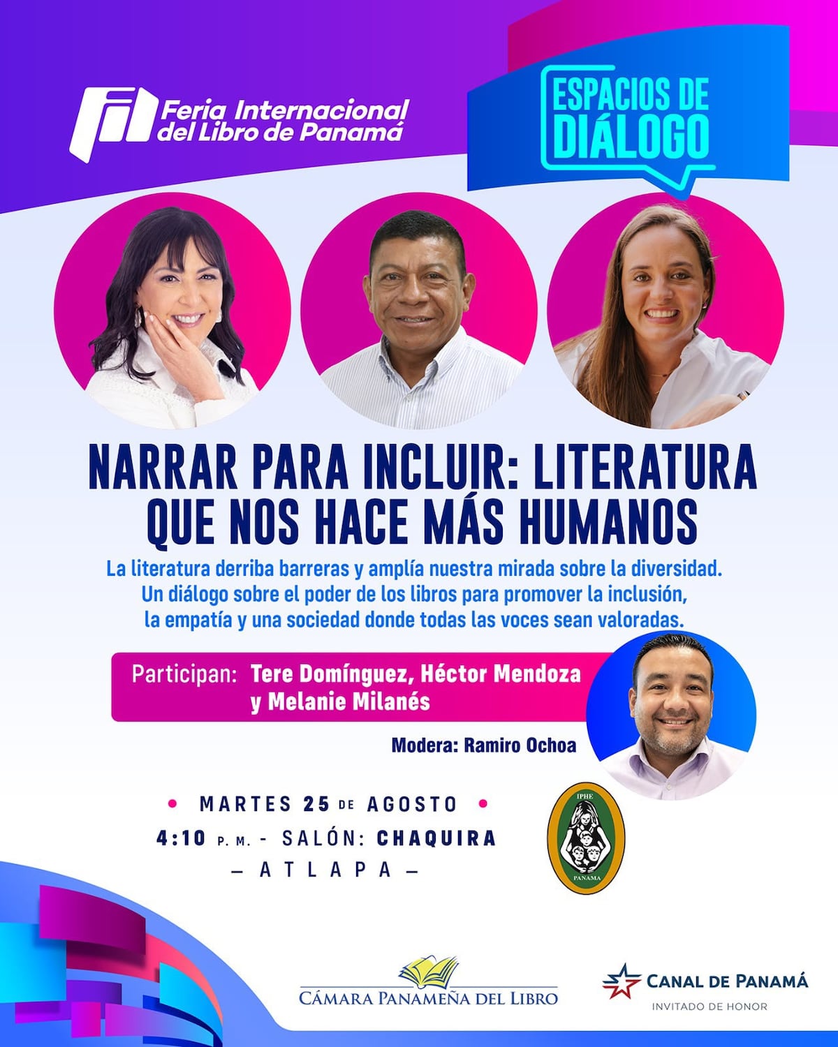 Tarde inclusiva: conversatorios sobre la inclusión desde la literatura en la Feria Internacional del Libro de Panamá