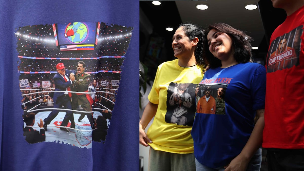 Las camisetas de la captura de Maduro se convierten en moda entre los venezolanos en Perú