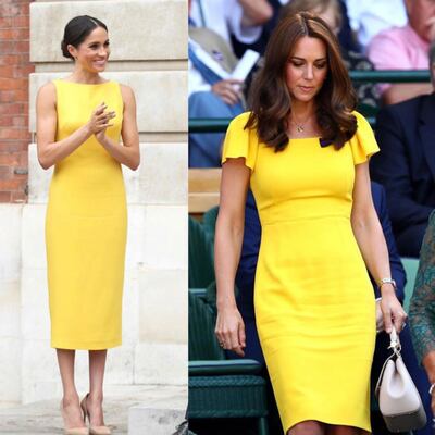 Kate y Meghan, de amarillo: ¿quién llevó el mejor estilo?