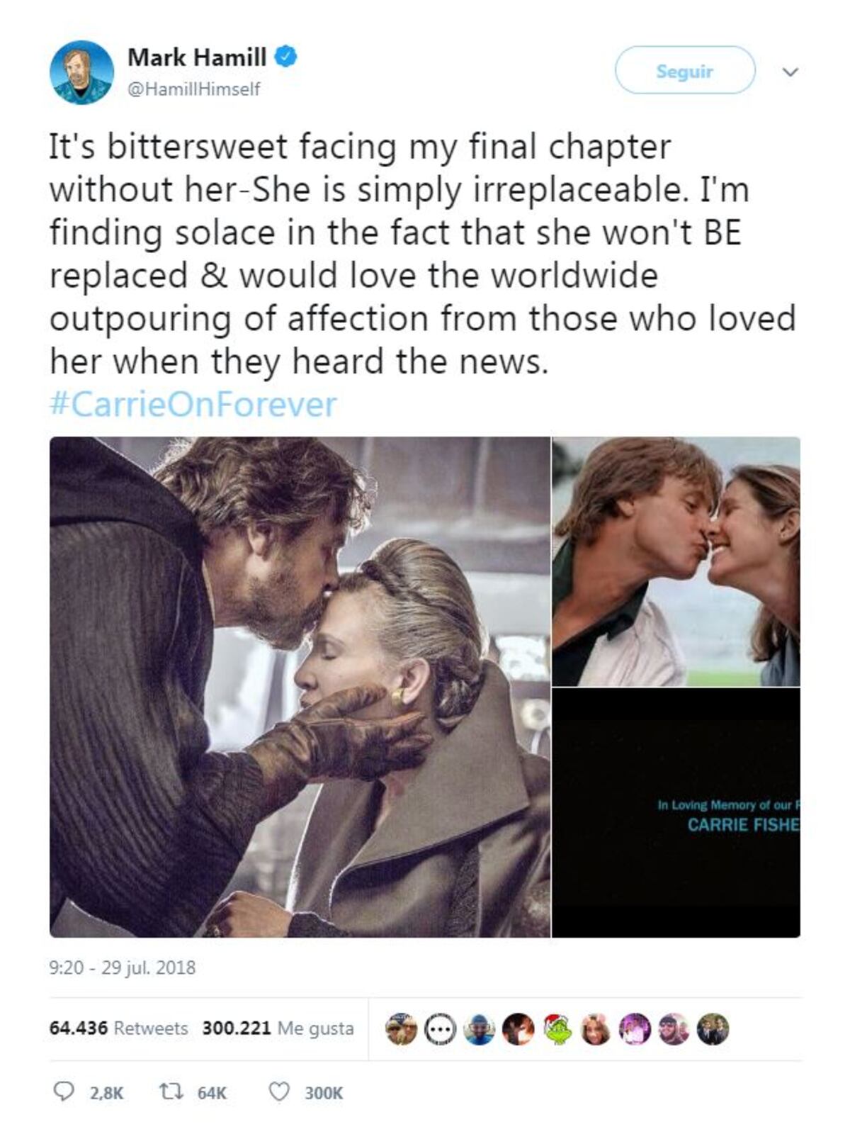 Princesa Leia estará en el episodio IX de Star Wars