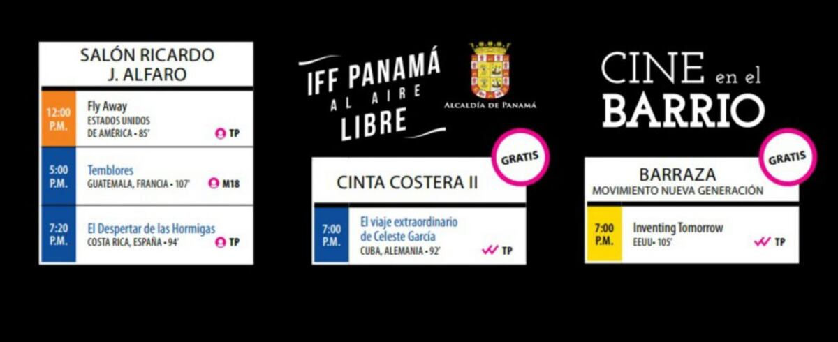 La programación de IFF Panamá, domingo 7 de abril