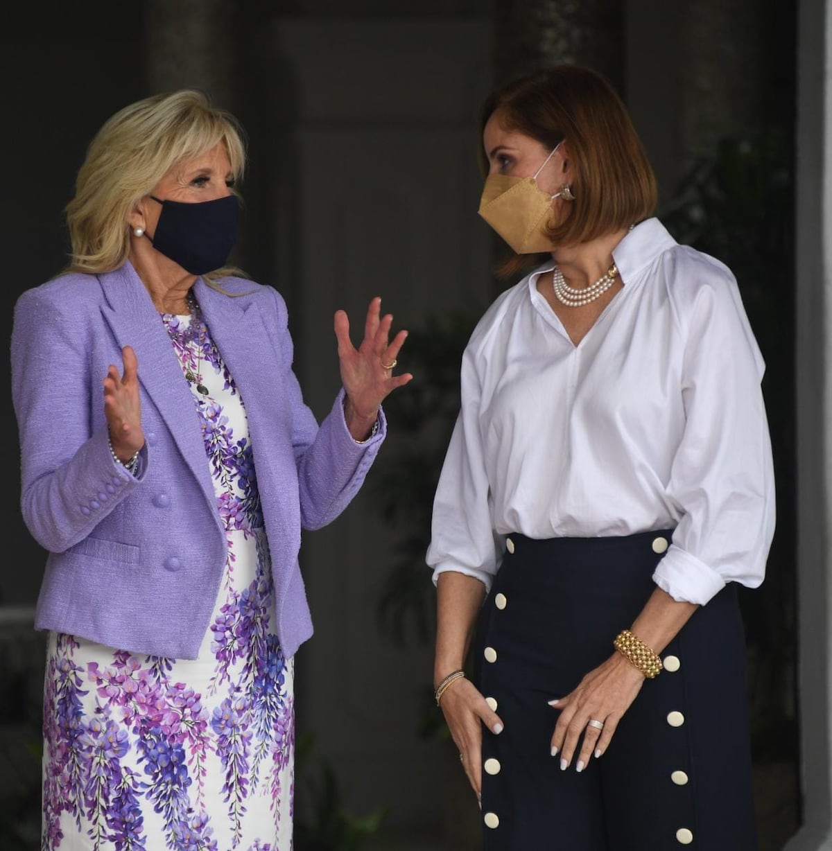 FOTOS: Jill Biden ya está en Panamá; Yazmín de Cortizo y su hija la reciben en Presidencia