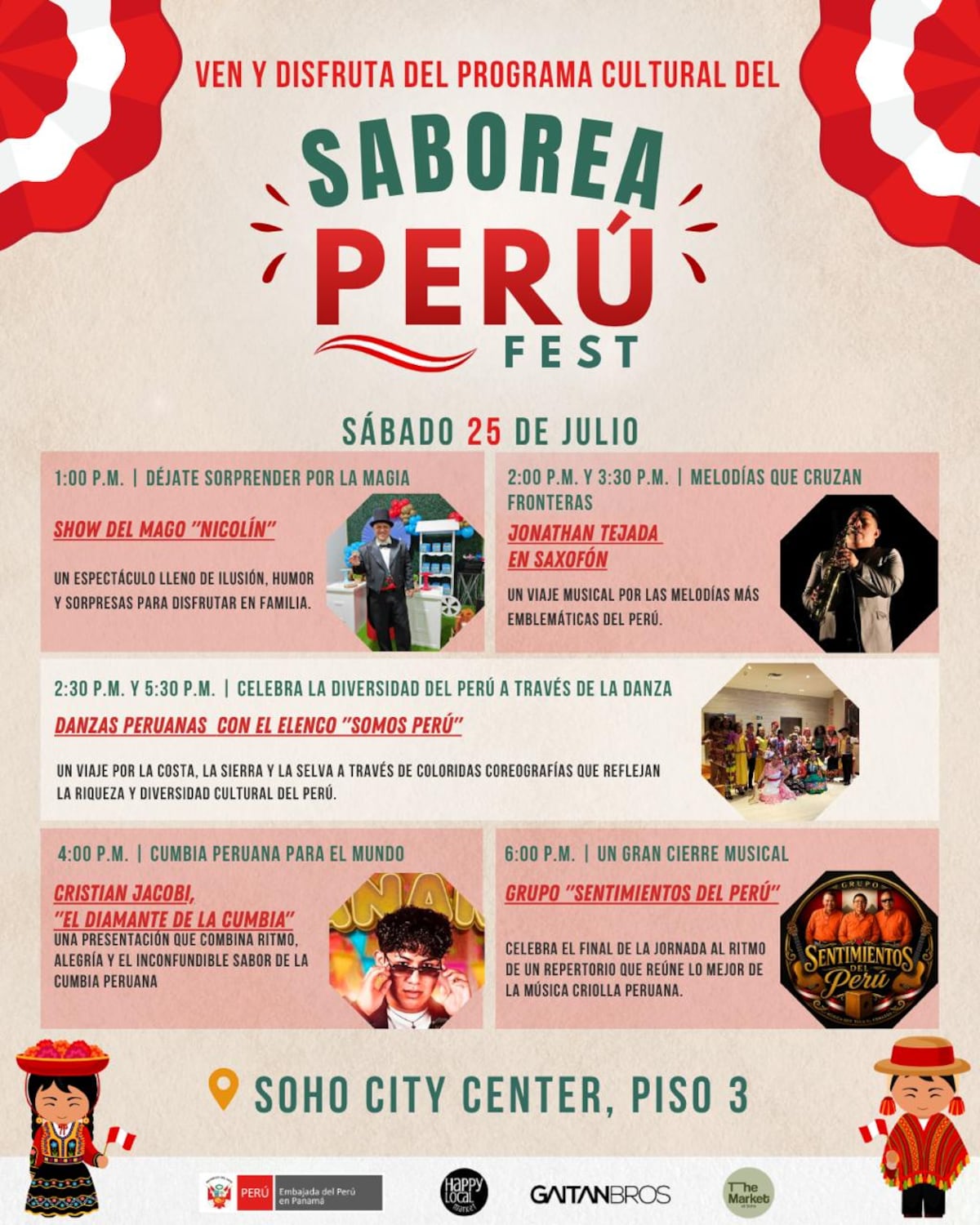 Saborea Perú Fest reunirá gastronomía, cultura y emprendimientos en Soho City Center