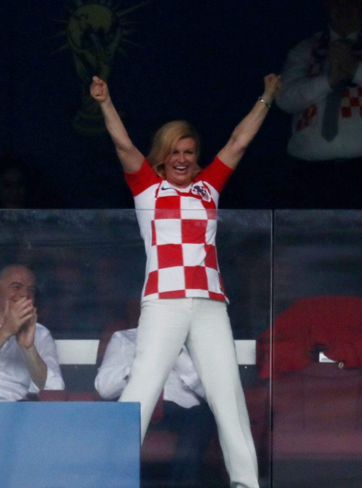 Las emotivas reacciones de la presidenta de Croacia en la final del Mundial