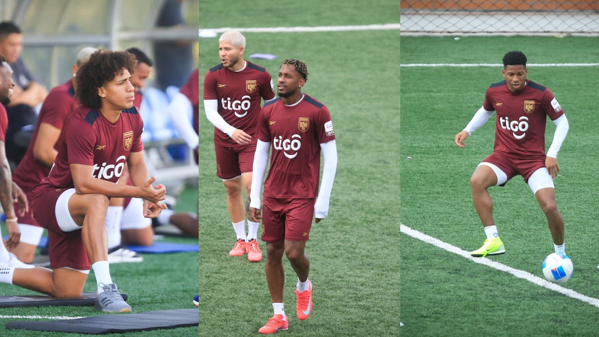 Fotos de la selección mayor masculina de fútbol de Panamá en su entrenamiento