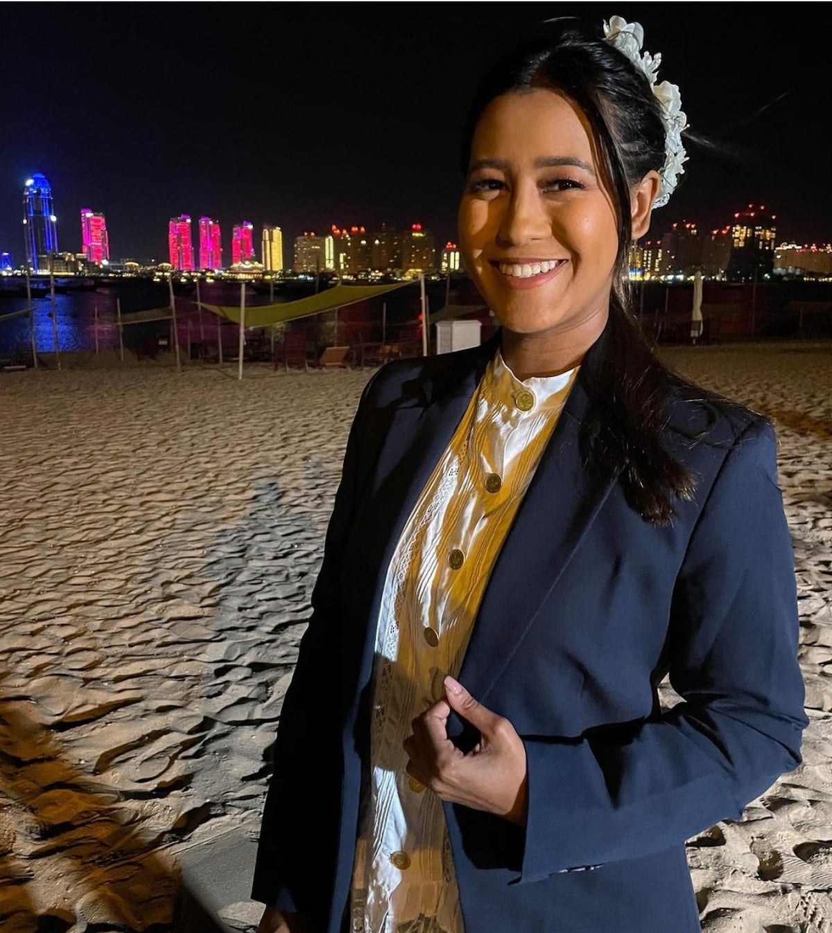 La primera periodista deportiva panameña en ser acreditada por FIFA para cubrir una Copa del Mundo