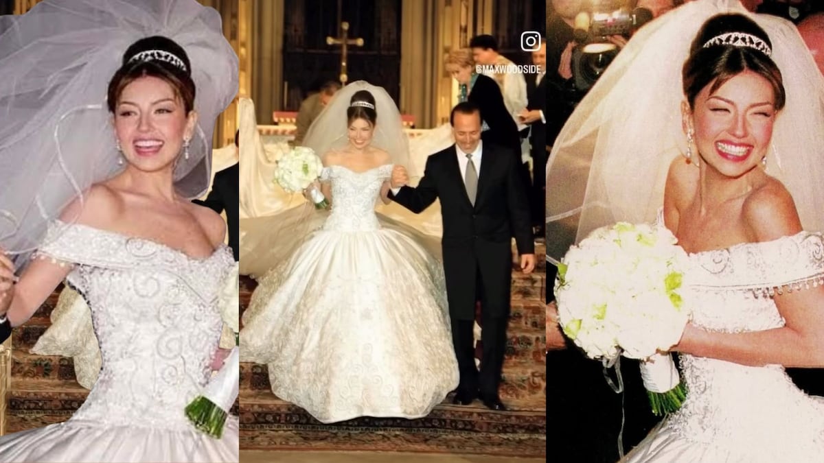 Thalía recuerda su boda con Tommy Mottola en su aniversario número 25