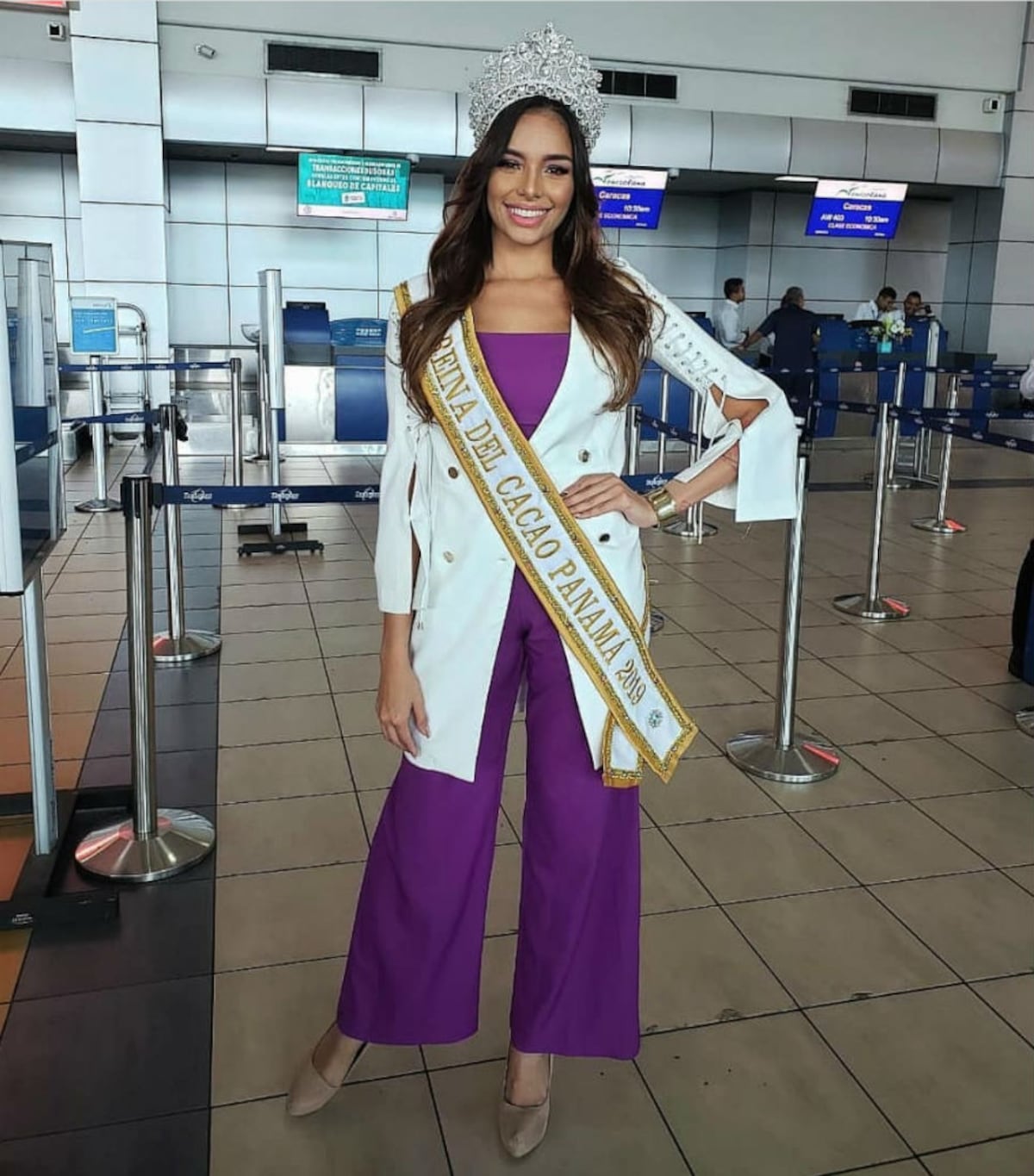 La panameña Angie Keith, primera finalista en concurso de belleza en Venezuela