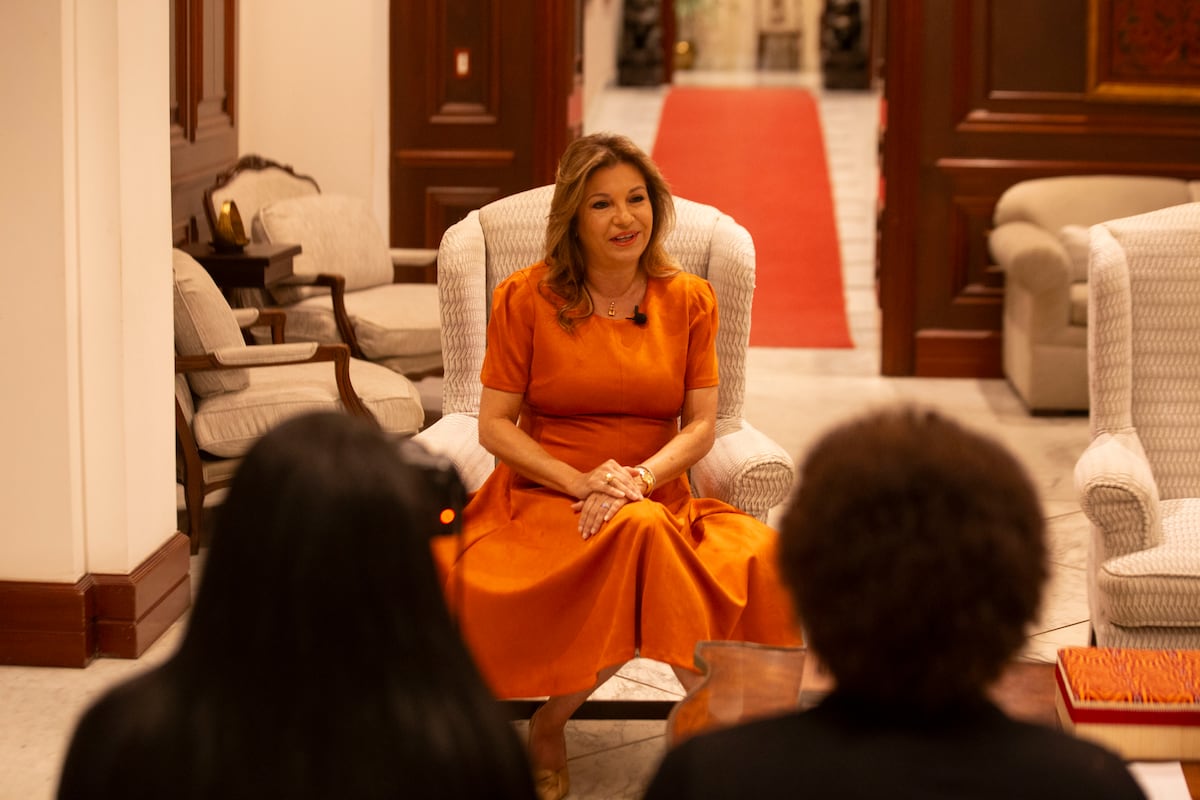 Con un toque Ferragamo: Maricel de Mulino y su vestido y accesorios para el encuentro con Melania Trump en la Casa Blanca
