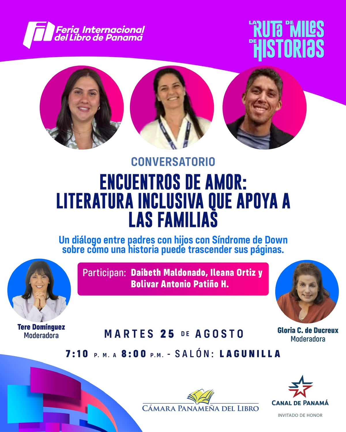 Tarde inclusiva: conversatorios sobre la inclusión desde la literatura en la Feria Internacional del Libro de Panamá