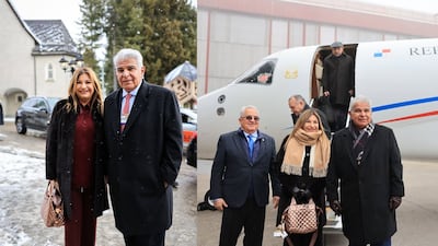 Maricel de Mulino en su primer viaje a Suiza como primera dama de Panamá