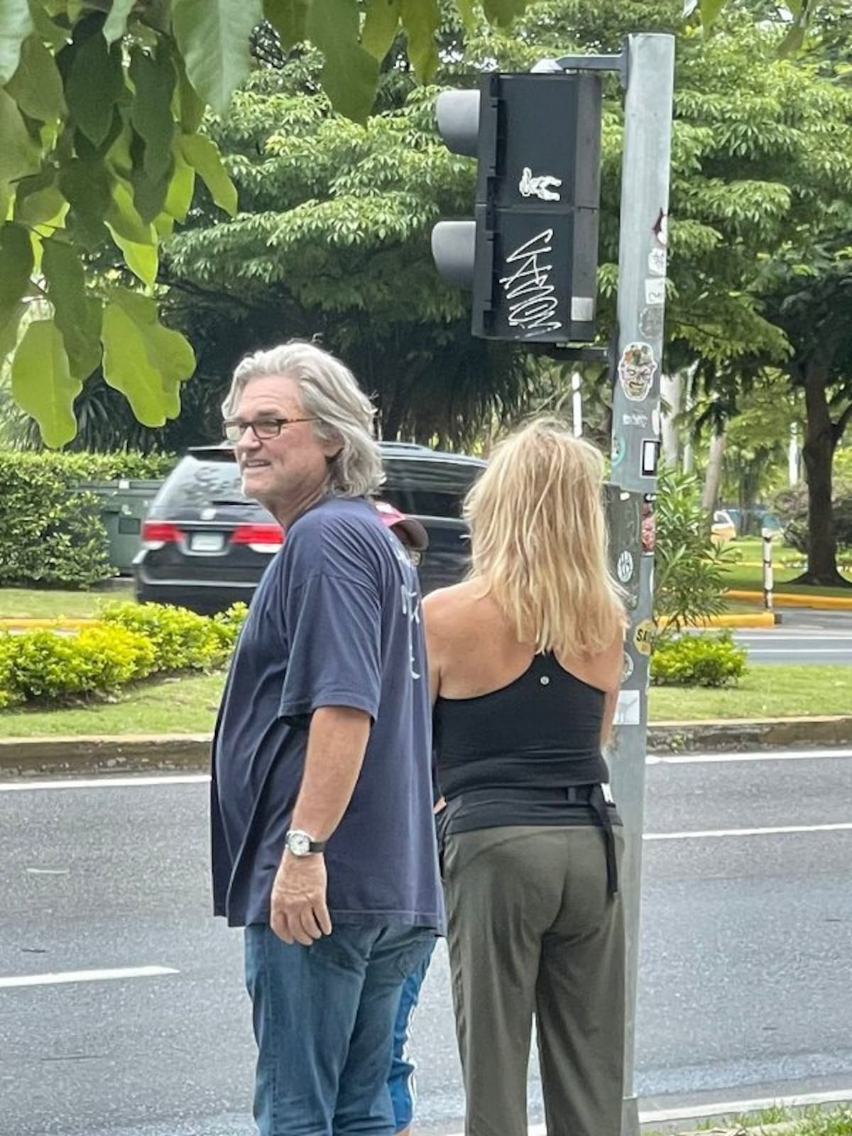 Kurt Russell y Goldie Hawn, en las calles de Panamá