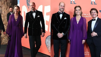 Kate Middleton y su ‘look’ morado para la premiere de ‘Digger’